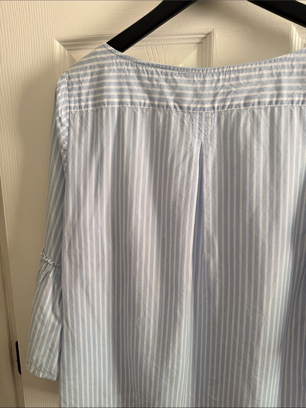 Vineyard Vines Light Blue & White Striped Bell-Sleeve Blouse - Picture 13 of 13